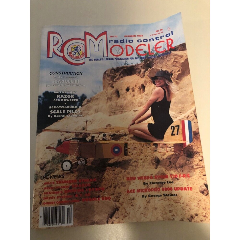 RC Modeler Magazine Radio Control Airplane Models October 1992 Vintage